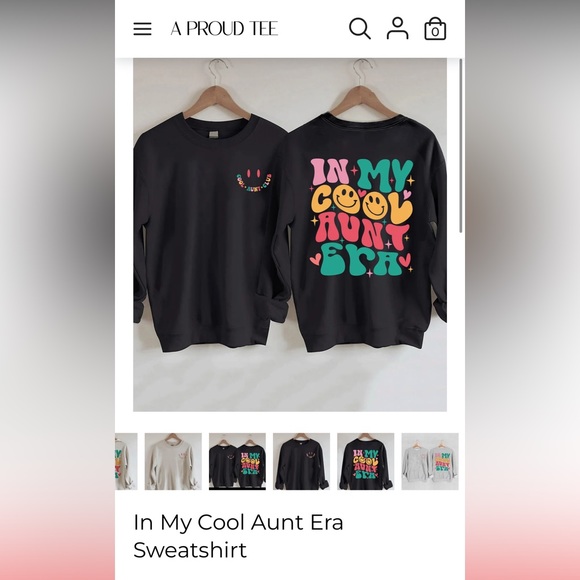 In My Cool Aunt Era Crewneck Seestshirt - Picture 4 of 7